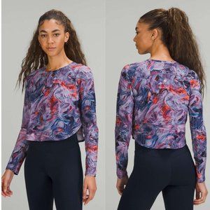 Lululemon Crew Neck UV Protection Running LS Shirt Atmospheric Purple